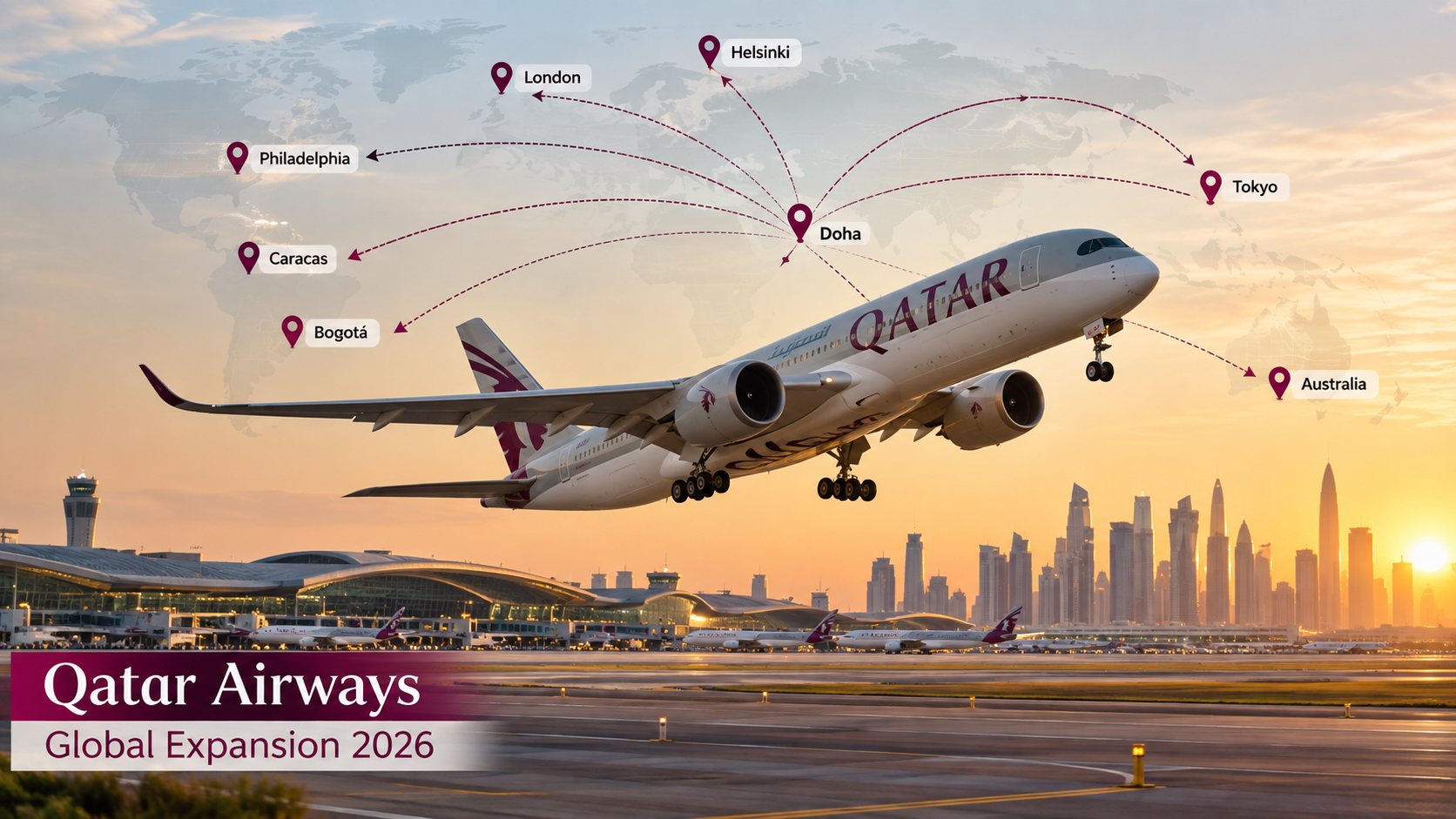 Qatar Airways Adds New Routes in 2026 Global Expansion